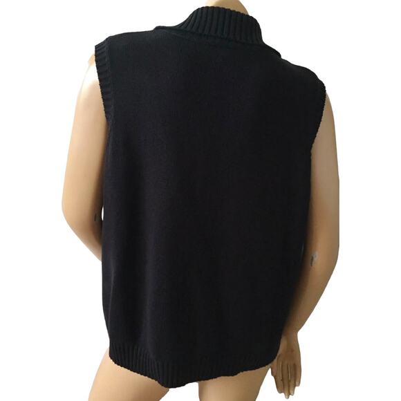 SOUTHERN LADY Womens Size Large Vintage Full Zip Halloween Pumpkin Sweater - Picture 3 of 6